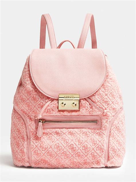 Sac en fourrure synthétique et cuir en rose – Prada 